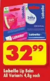 Shoprite Labello Lip Balm All Variants offer