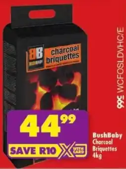 Shoprite BushBaby Charcoal H Briquettes offer