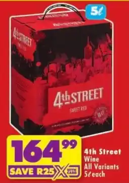 Shoprite 4th Street Wine All Variants offer