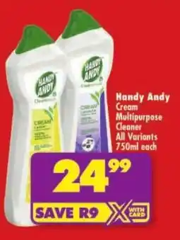 Shoprite Handy Andy Cream Multipurpose Cleaner All Variants offer