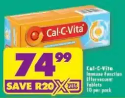 Shoprite Cal-C-Vita Immune Function Effervescent Tablets offer