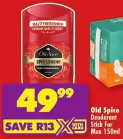 Shoprite Old Spice Deodorant Stick For Men offer