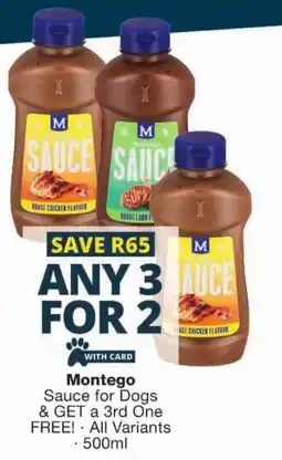 Checkers Montego Sauce for Dogs offer