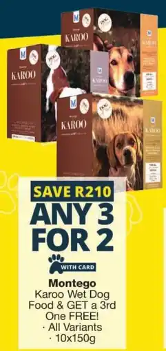 Checkers Montego Karoo Wet Dog Food offer