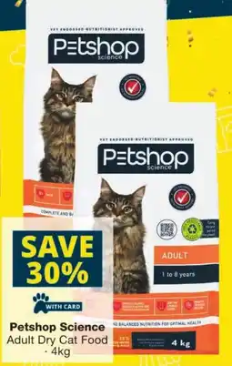 Checkers Petshop Science Adult Dry Cat Food offer