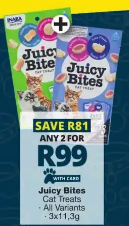Checkers Juicy Bites Cat Treats offer