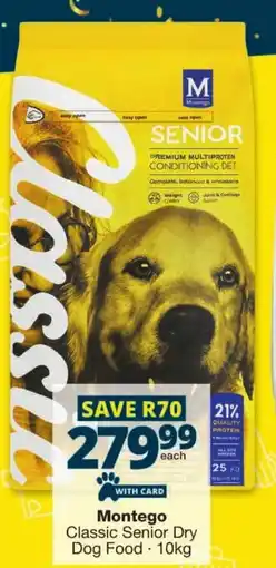 Checkers Montego Classic Senior Dry Dog Food offer
