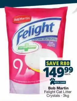 Checkers Bob Martin Felight Cat Litter Crystals offer