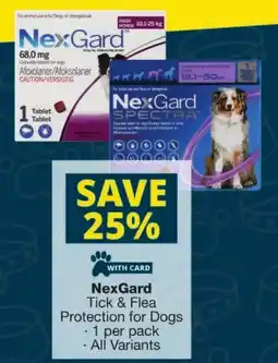 Checkers NexGard Tick & Flea Protection for Dogs offer