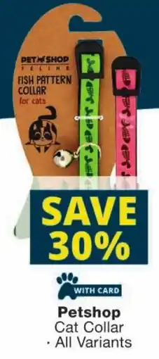 Checkers Petshop Cat Collar offer