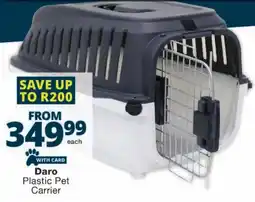 Checkers Daro Plastic Pet Carrier offer