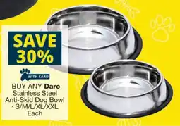 Checkers Daro Stainless Steel Anti-Skid Dog Bowl offer
