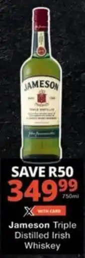 Checkers Hyper Jameson Triple Distilled Irish Whiskey offer