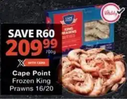 Checkers Hyper Cape Point Frozen King Prawns offer