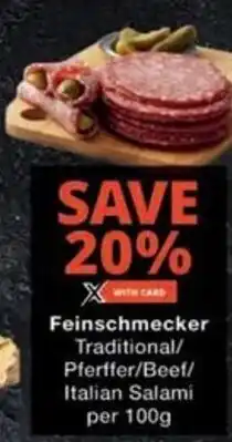 Checkers Hyper Feinschmecker Traditional/ Pferffer/ Beef/ Italian Salami offer