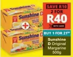 Checkers Hyper Sunshine D Original Margarine offer