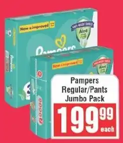 Frontline Pampers Regular/ Pants Jumbo Pack offer