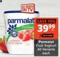 Checkers Hyper Parmalat Fruit Yoghurt All Variants offer