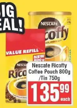 Frontline Nescafe Ricoffy Coffee Pouch/ Tin offer