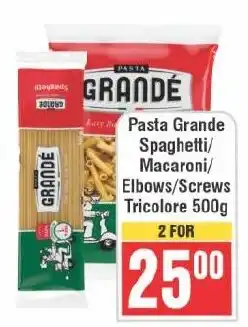 Frontline Pasta Grande Spaghetti/ Macaroni/ Elbows/ Screws Tricolore offer