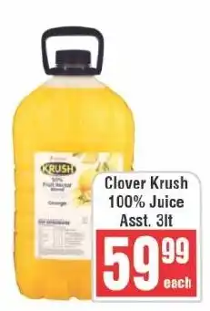 Frontline Clover Krush 100% Juice offer
