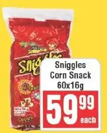 Frontline Sniggles Corn Snack offer