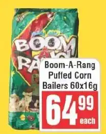 Frontline Boom-A-Rang Puffed Corn Bailers offer