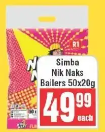 Frontline Simba Nik Naks Bailers offer