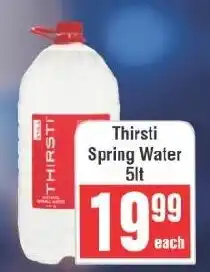 Frontline Thirsti Spring Water offer