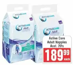 Frontline Active Care Adult Nappies offer