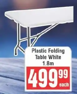 Frontline Plastic Folding Table White offer
