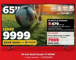 HiFi Corp 65-Inch QLED Google TV-65P8K offer