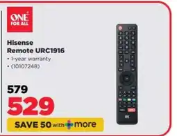 HiFi Corp Hisense Remote URC1916 offer