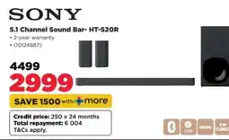 HiFi Corp Sony 5.1 Channel Sound Bar- HT-S20R offer