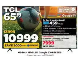 HiFi Corp 65-inch Mini LED Google TV-65C6KS offer