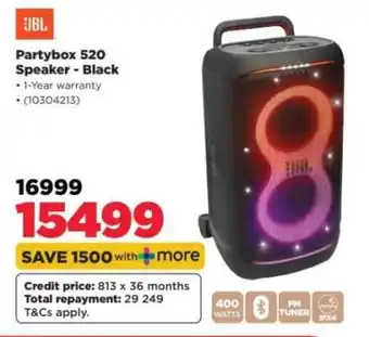 HiFi Corp Partybox 520 Speaker - Black offer