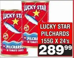 Advance Cash n Carry LUCKY STAR PILCHARDS 155G X 24's offer
