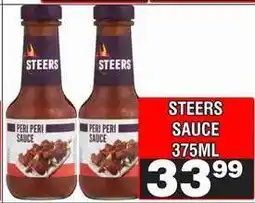 Advance Cash n Carry STEERS SAUCE 375ML offer
