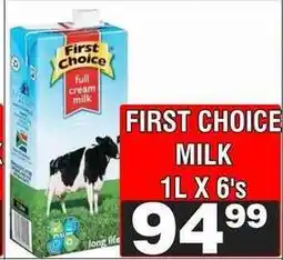 Advance Cash n Carry FIRST CHOICE MILK 1L X 6's offer