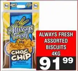 Advance Cash n Carry ALWAYS FRESH ASSORTED BISCUITS 4KG offer