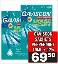 Advance Cash n Carry GAVISCON SACHETS PEPPERMINT 10ML X 12's offer