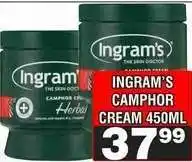 Advance Cash n Carry INGRAM'S CAMPHOR CREAM 450ml offer
