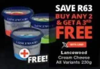 Checkers Lancewood Cream Cheese All Variants offer