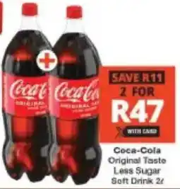 Checkers Coca-Cola Original Taste Less Sugar Soft Drink offer