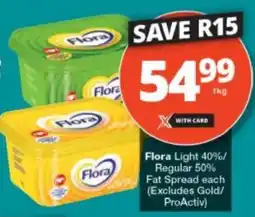 Checkers Flora Light 40%/ Regular 50% Fat Spread offer
