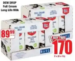 Boxer Dew Drop Full Cream Long Life Milk offer