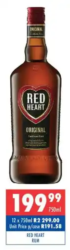 Ultra Liquors Red heart rum offer