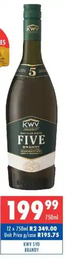 Ultra Liquors Kwv 5yo brandy offer