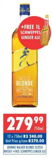 Ultra Liquors Johnnie walker blonde scotch whisky offer