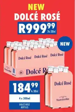 Ultra Liquors Dolce rosé bottles offer